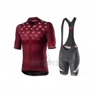 Castelli Cycling Jersey Bib Short 2021 Men Short Sleeve Deep Red (5)